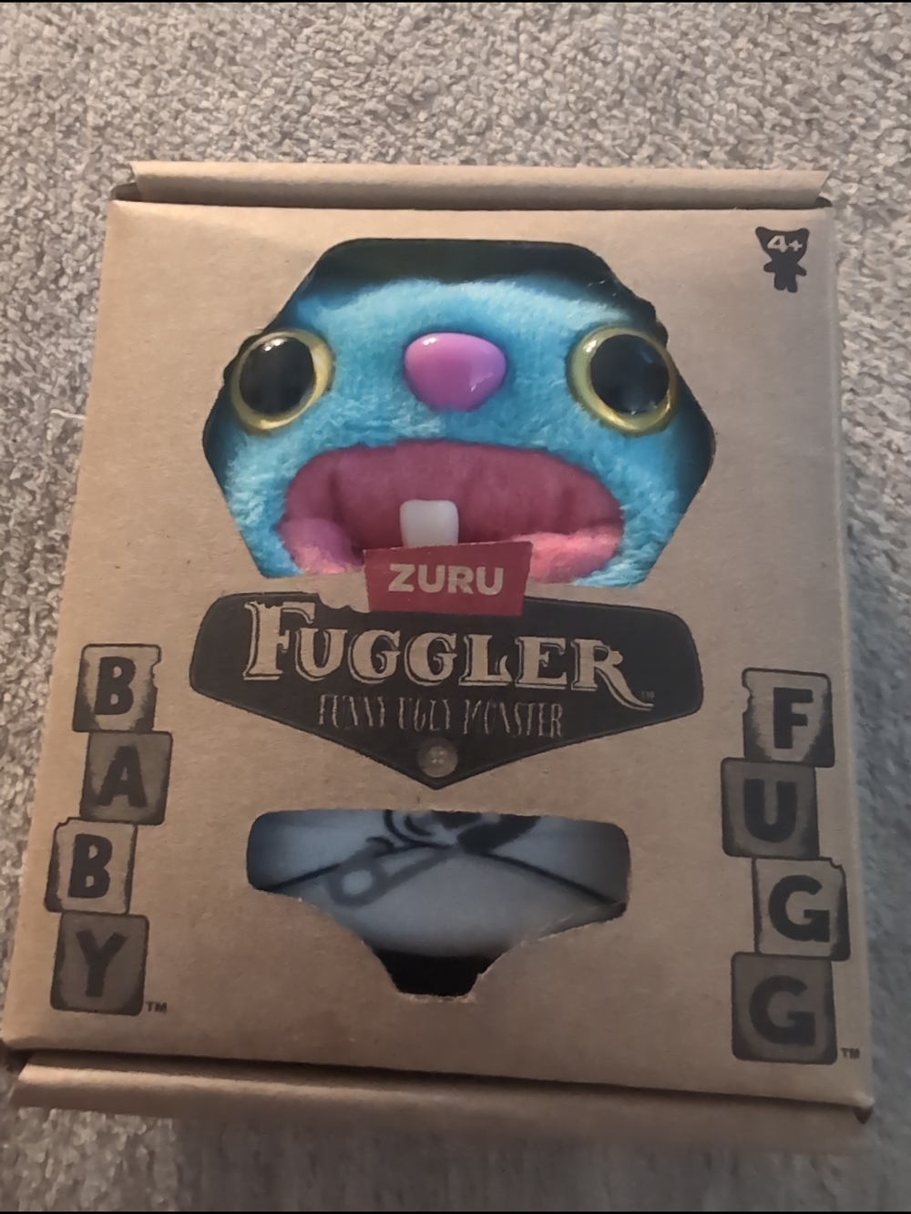 Zuru Fuggler  Mini Baby Fugg Series 3 Blue Pink Nose Yellow Hair Big Eyes  New